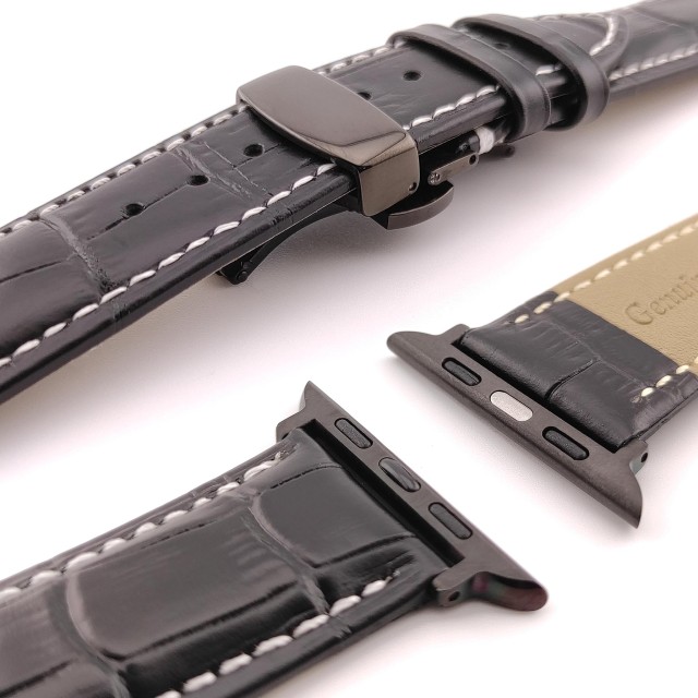 Correa Apple Watch de Cuero Genuino con Cierre de Mariposa - Cerbero