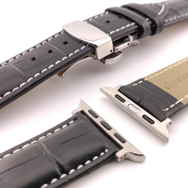 Cinturino Apple Watch in Vera Pelle con Chiusura a Farfalla - Cerbero