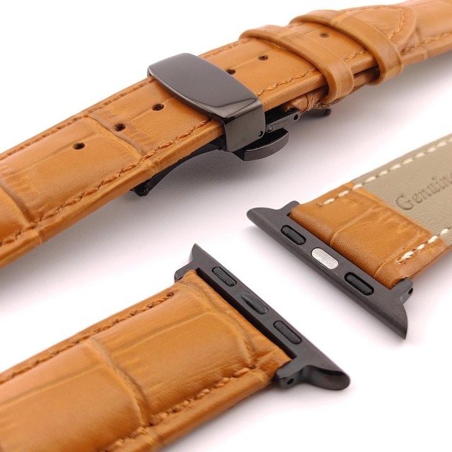 Cinturino Apple Watch in Vera Pelle con Chiusura a Farfalla - Cerbero