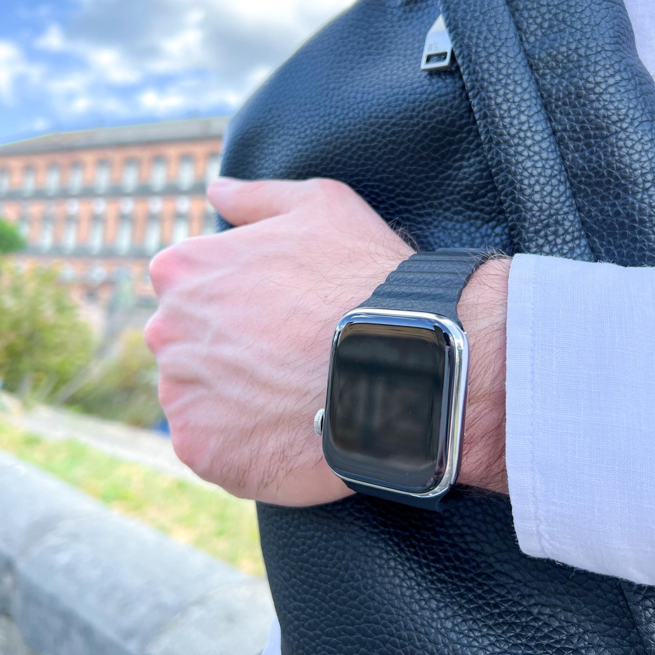 Bracelet Apple Watch croco cuir 100% véritable 42mm marron