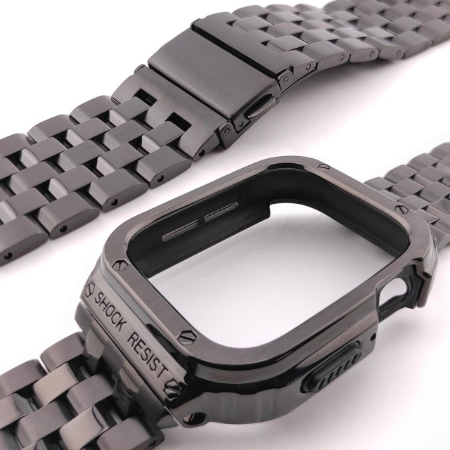 Bracelet Apple Watch Luxe en Acier avec Protection Coque - Devel