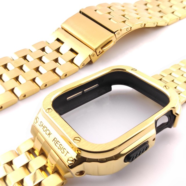 Apple Watch Luxury Rugged Stainless Steel Casing + Band Kit - Devel