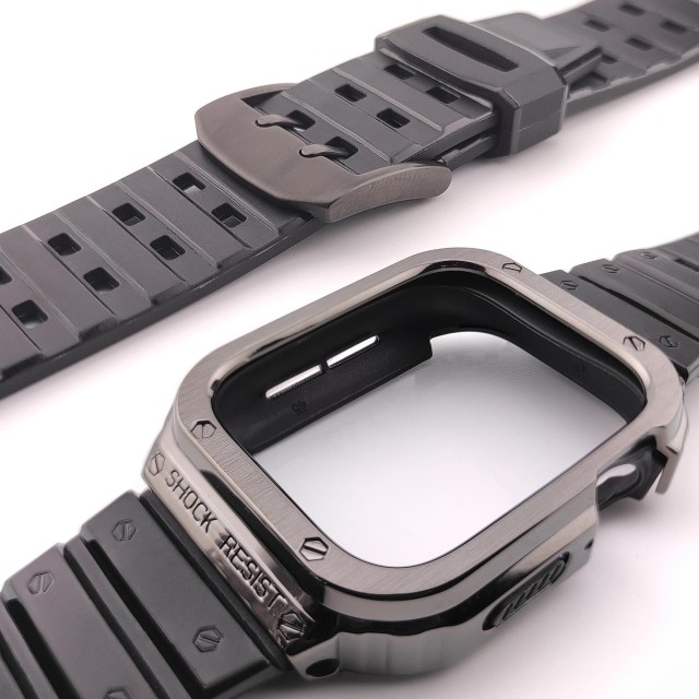 Bracelet Apple Watch en Acier et Silicone avec Protection Coque - Honos | SMANIQUE