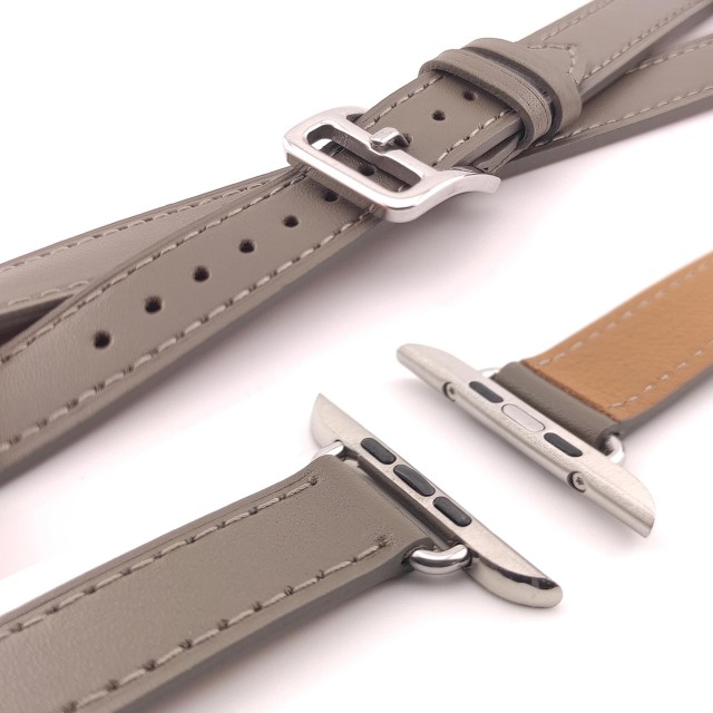 Cinturino Apple Watch Double Tour Sottile in Vera Pelle
