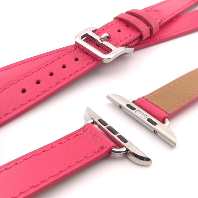 Apple Watch Thin Double Tour Band in Genuine Leather