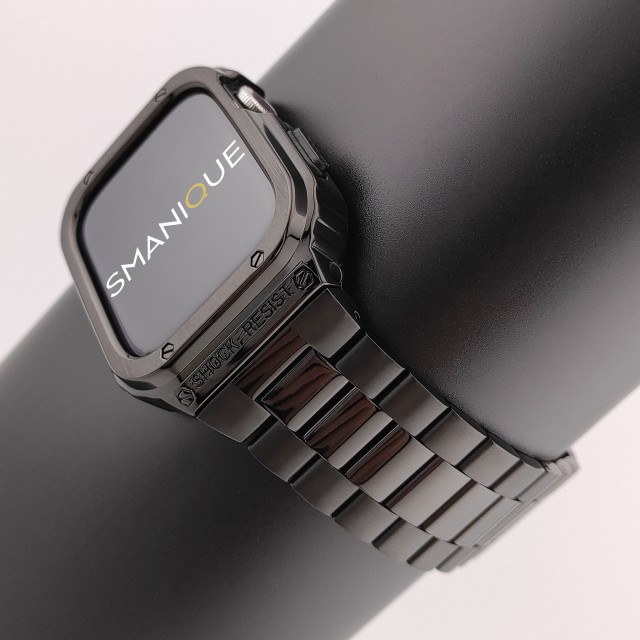 Apple Watch Luxus Edelstahl Armband mit Gehäuse Set - Devel | SMANIQUE