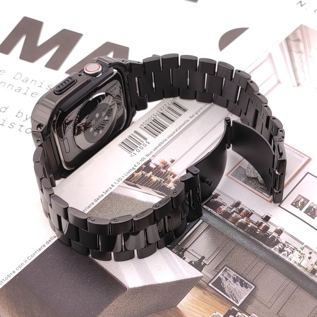 Apple Watch Luxus Edelstahl Armband mit Gehäuse Set - Devel | SMANIQUE