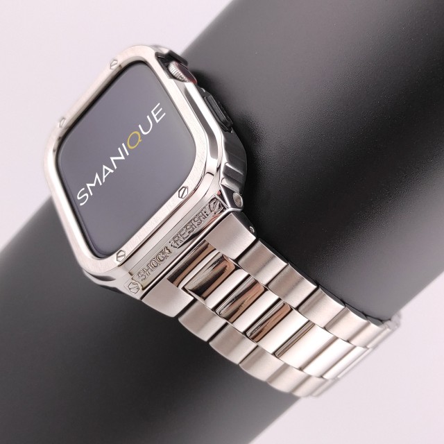 Apple Watch Luxus Edelstahl Armband mit Gehäuse Set - Devel | SMANIQUE