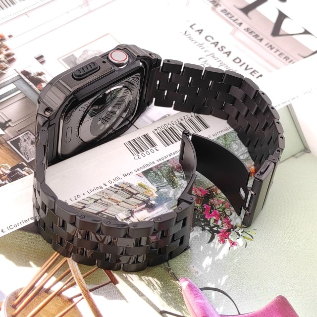 Apple Watch Luxury Rugged Stainless Steel Casing + Band Kit - Devel