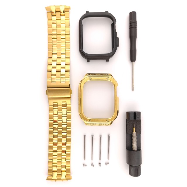 Apple Watch Luxury Rugged Stainless Steel Casing + Band Kit - Devel