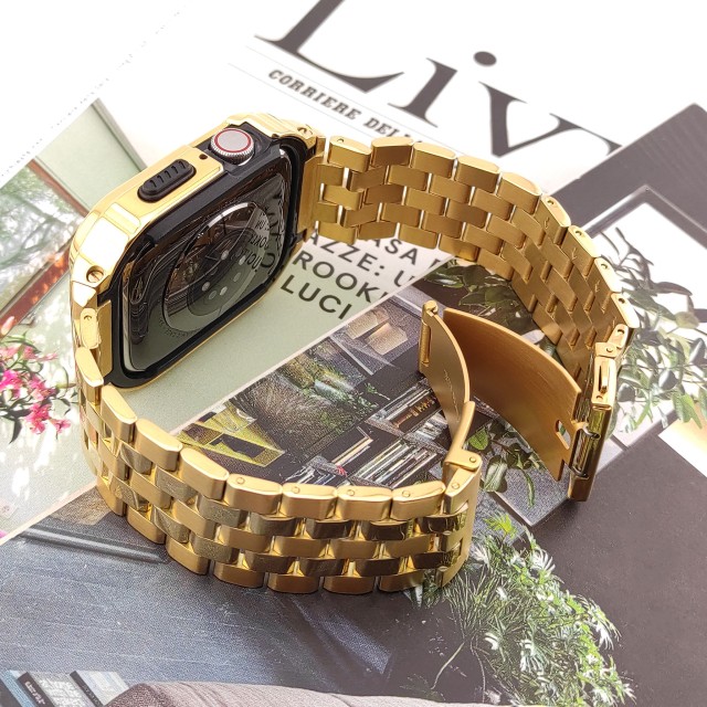 Bracelet Apple Watch Luxe en Acier avec Protection Coque - Devel