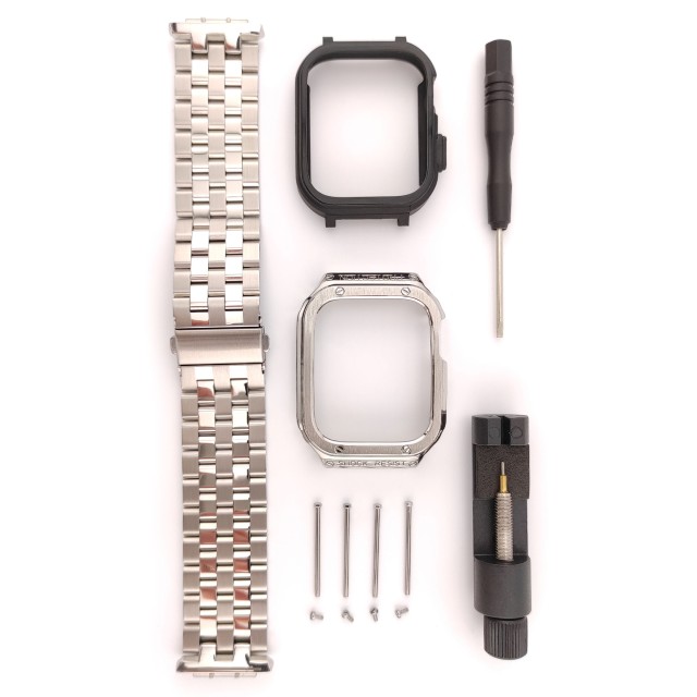 Bracelet Apple Watch Luxe en Acier avec Protection Coque - Devel