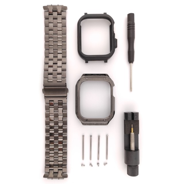 Cinturino Apple Watch Elegante in Acciaio con Cover Integrata - Devel