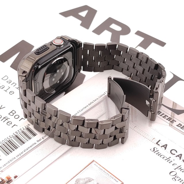 Apple Watch Luxus Edelstahl Armband mit Gehäuse Set - Devel | SMANIQUE