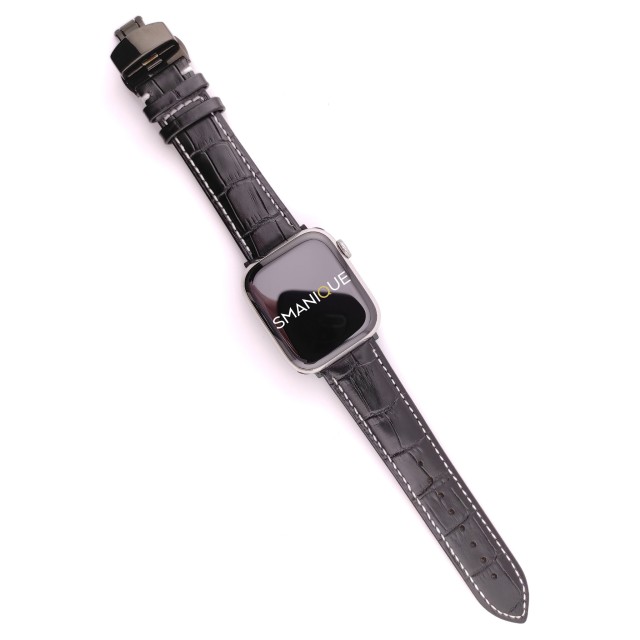 Cinturino Apple Watch in Vera Pelle con Chiusura a Farfalla - Cerbero