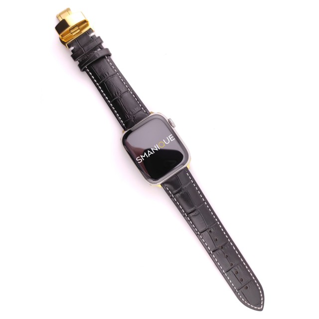 Apple Watch Genuine Leather Band with Butterfly Clasp - Cerbero