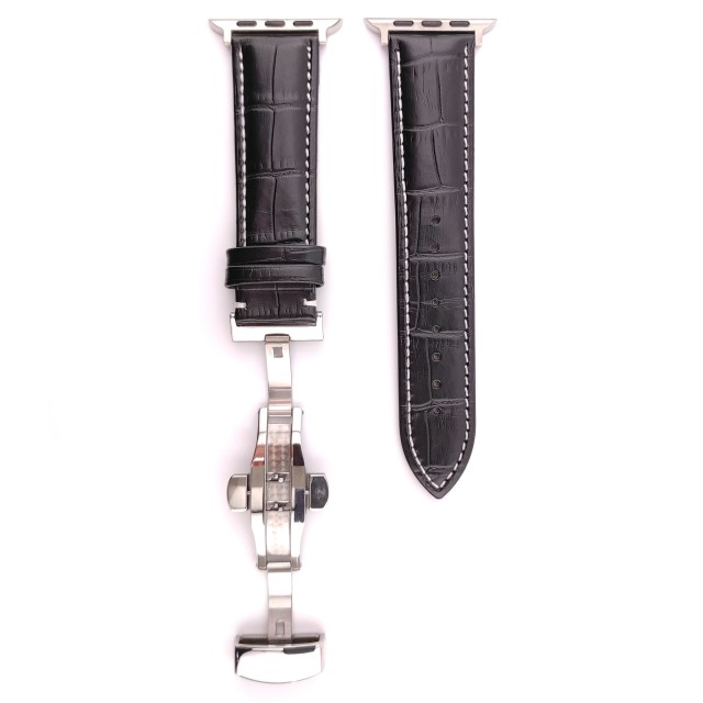Cinturino Apple Watch in Vera Pelle con Chiusura a Farfalla - Cerbero