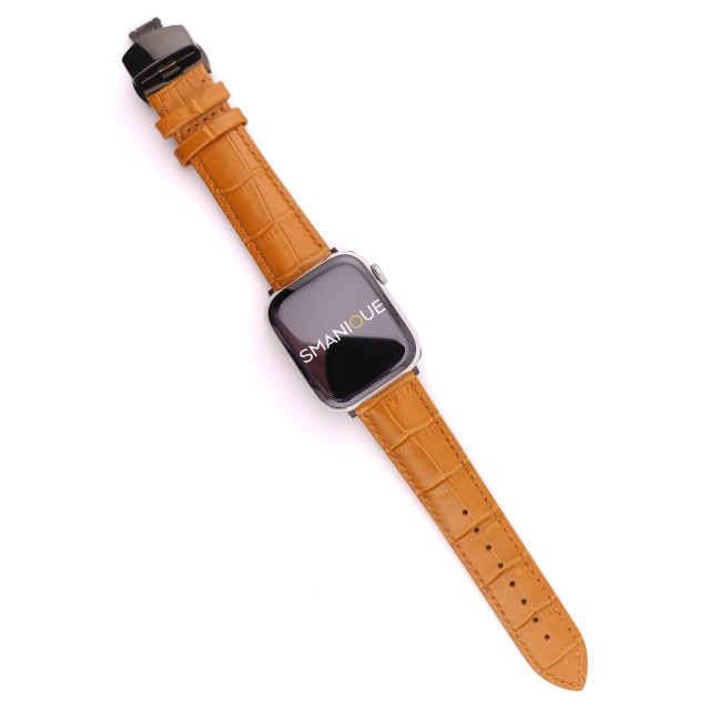 Cinturino Apple Watch in Vera Pelle con Chiusura a Farfalla - Cerbero