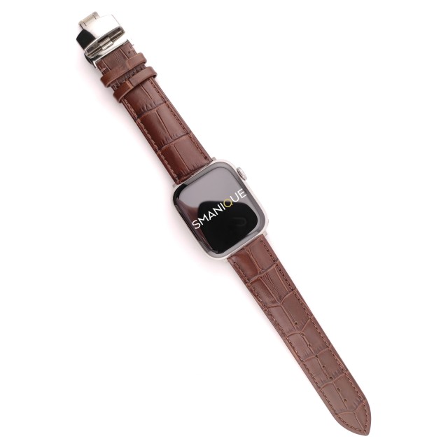 Apple Watch Luxus Lederarmband mit Butterfly Faltschließe - Cerbero