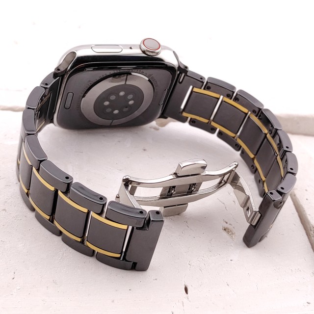 Pulsera Apple Watch de Eslabones Elegante de Cerámica - Zeus