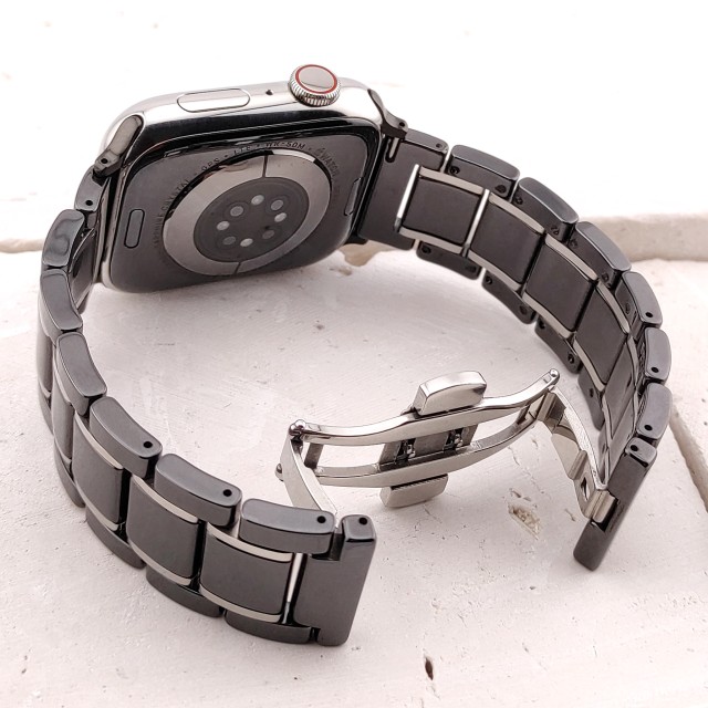 Bracelet Apple Watch de Luxe à Maillons en Céramique - Zeus | SMANIQUE