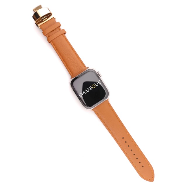 Cinturino Apple Watch Elegante in Pelle con Chiusura a Farfalla - Adon