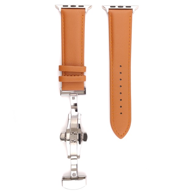 Apple Watch Dressy Genuine Leather Band with Butterfly Clasp - Adon