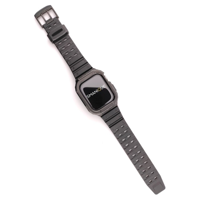 Cinturino Apple Watch in Acciaio e Silicone con Cover - Honos