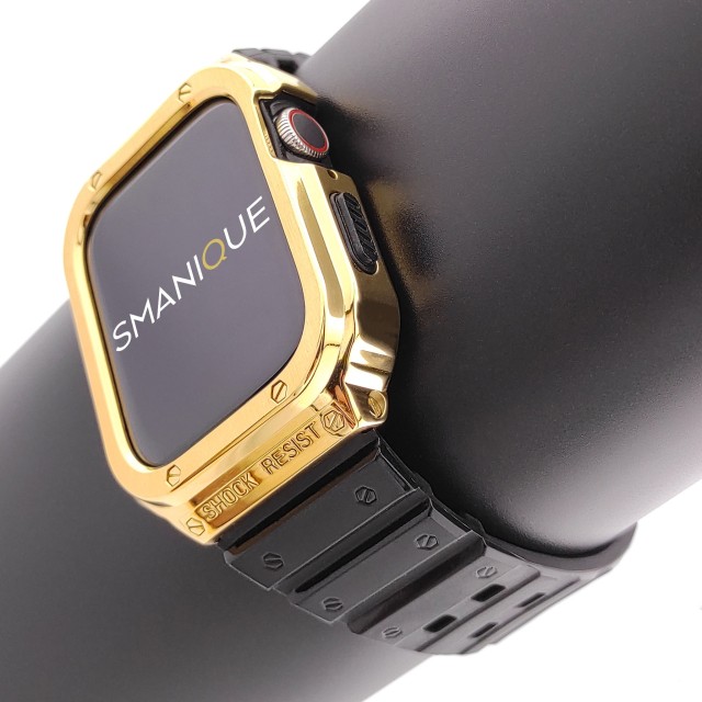 Apple Watch Edelstahl und Silikon Armband mit Gehäuse Set - Honos
