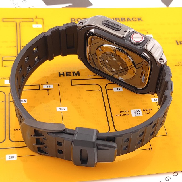 Apple Watch Rugged Steel and Silicone Casing Band + Cover Kit - Honos