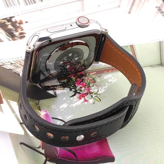 Cinturino Apple Watch Sottile in Vera Pelle Pin-and-Tuck - Hera Slim