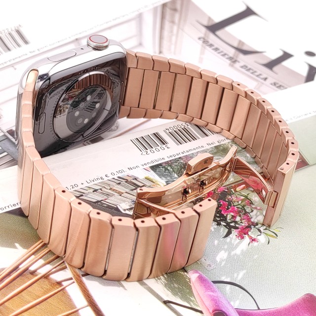 Bracciale Apple Watch a Maglie Elegante in Acciaio - Dragon | SMANIQUE