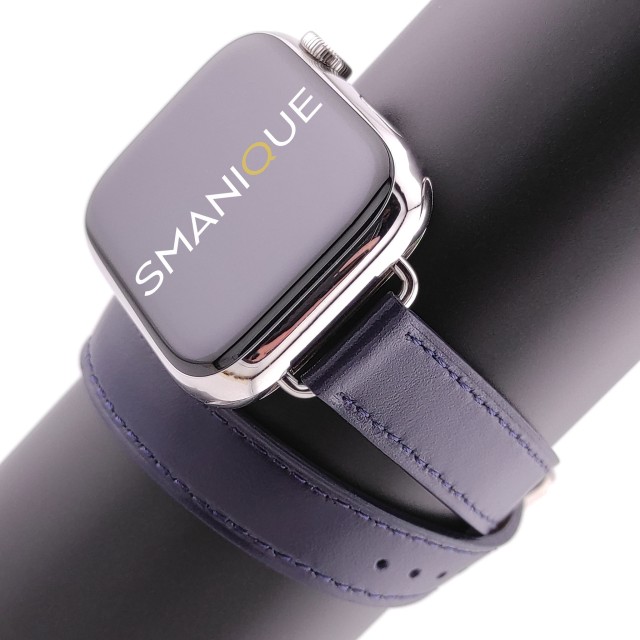 Cinturino Apple Watch Double Tour Sottile in Vera Pelle