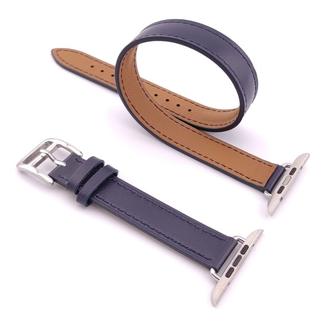 Apple Watch Thin Double Tour Band in Genuine Leather