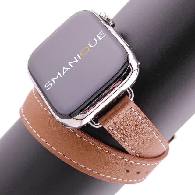 Cinturino Apple Watch Double Tour Sottile in Vera Pelle