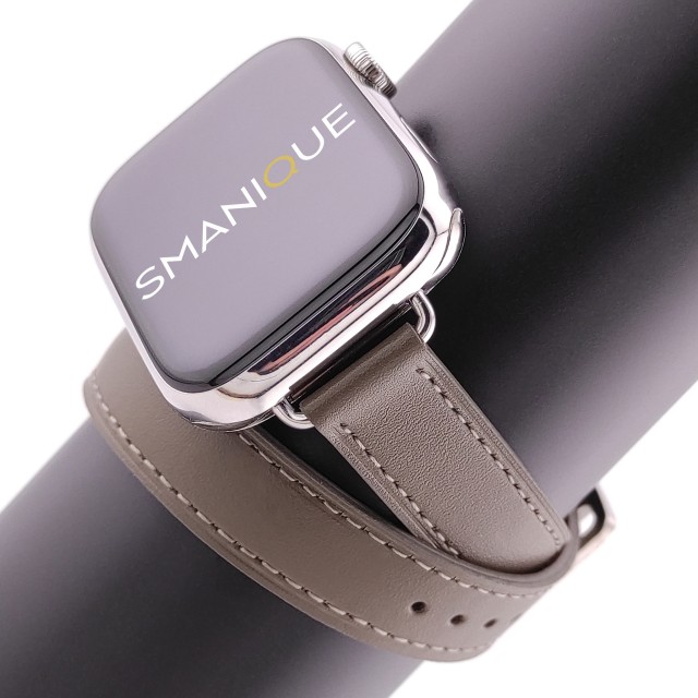 Cinturino Apple Watch Double Tour Sottile in Vera Pelle