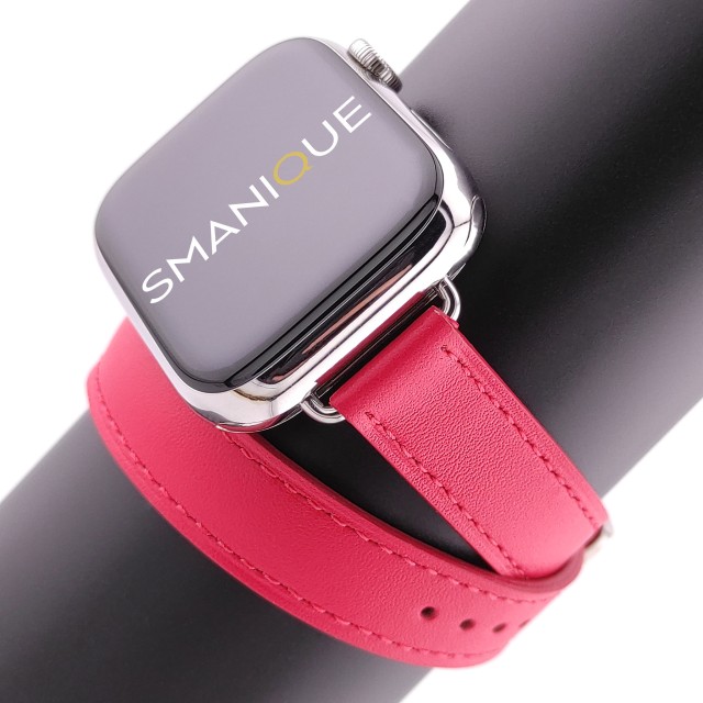 Cinturino Apple Watch Double Tour Sottile in Vera Pelle