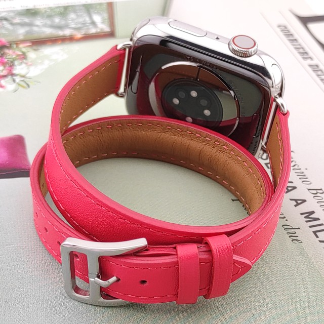 Apple Watch Thin Double Tour Band in Genuine Leather
