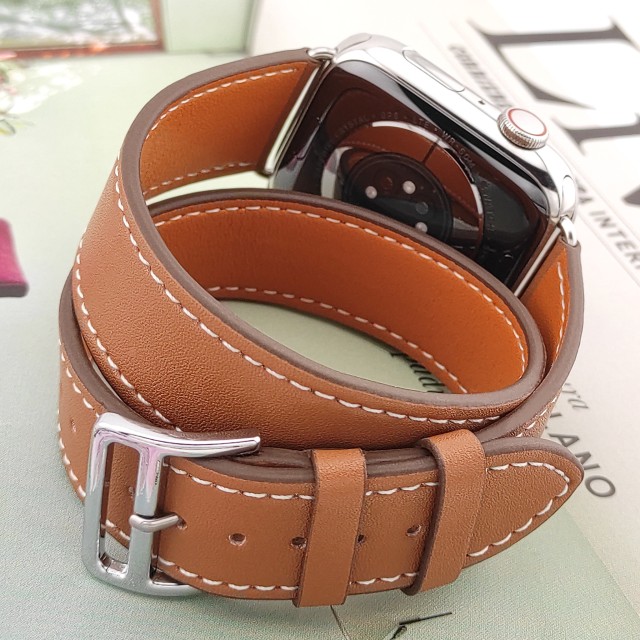 Bracelet Apple Watch Double Tour en Cuir Véritable - Medea Double Tour