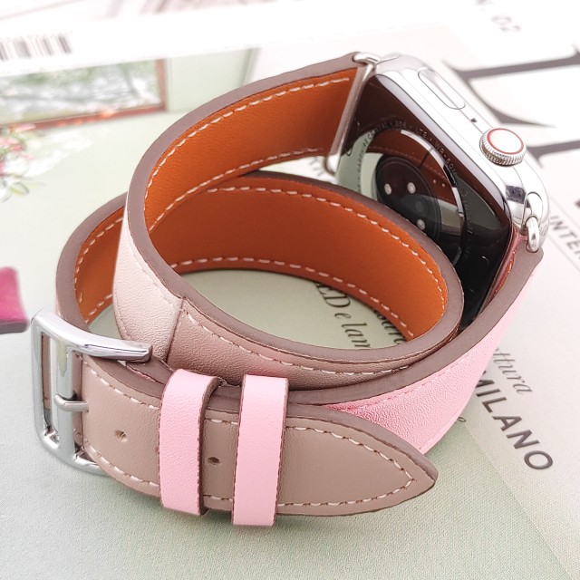 Bracelet Apple Watch Double Tour en Cuir Véritable - Medea Double Tour
