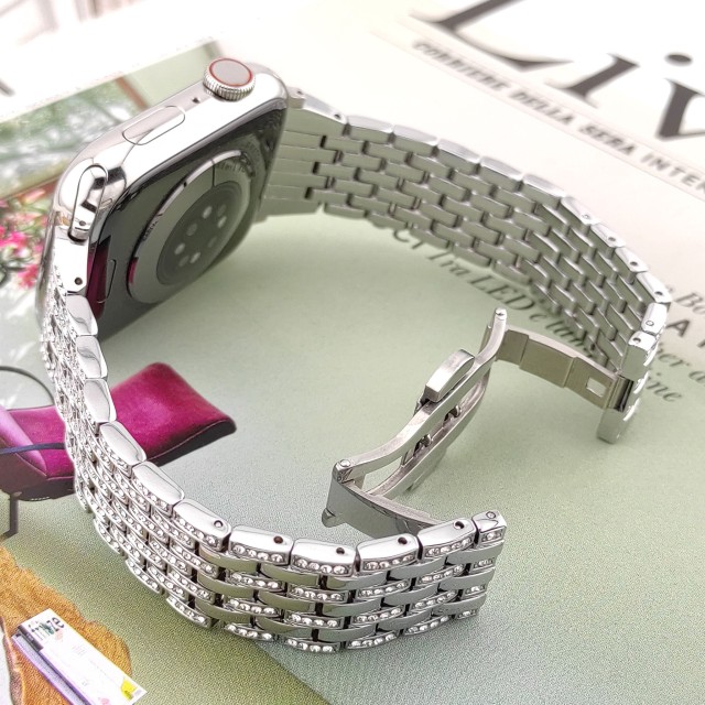 Correa Apple Watch de Acero Elegante con Diamantes - Afrodite