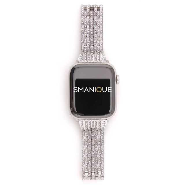 Bracelet Apple Watch Bijoux En Acier Avec Des Diamants Afrodite Smanique 1773