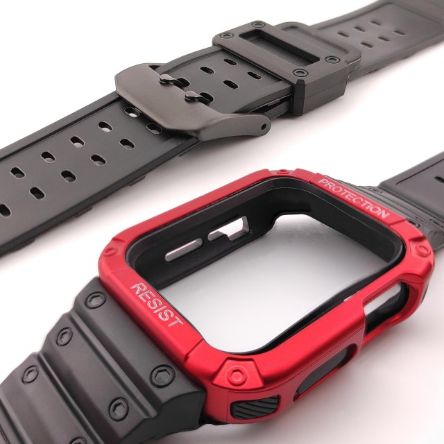 Apple Watch Silikon Armband mit Gehäuse Set - Veles | SMANIQUE