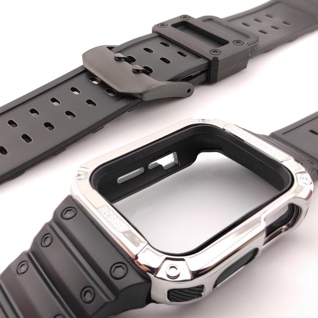 Bracelet Apple Watch en Silicone avec Protection Coque - Veles | SMANIQUE