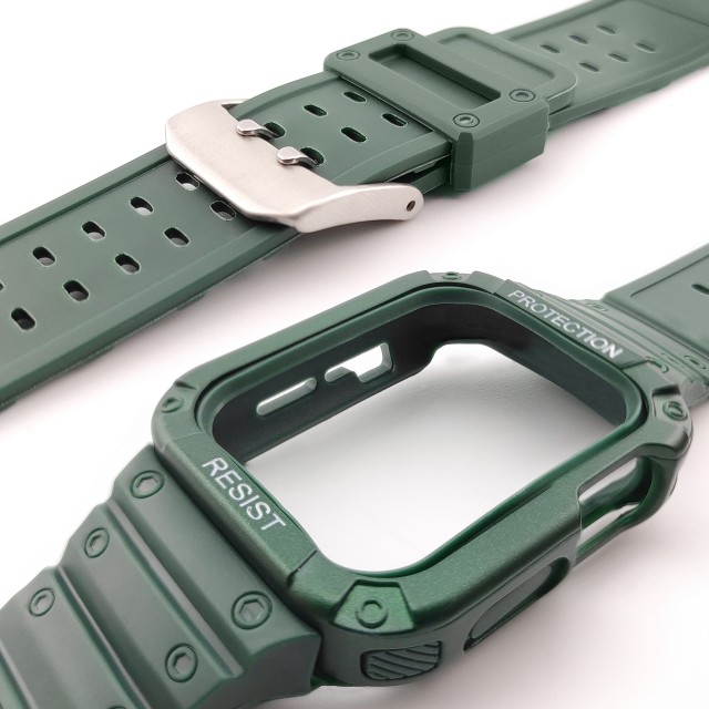 Apple Watch Silikon Armband mit Gehäuse Set - Veles | SMANIQUE