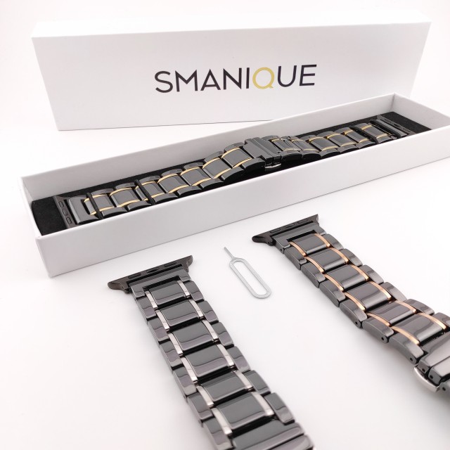 Apple Watch Ceramic Link Luxury Bracelet Zeus Smanique 9703