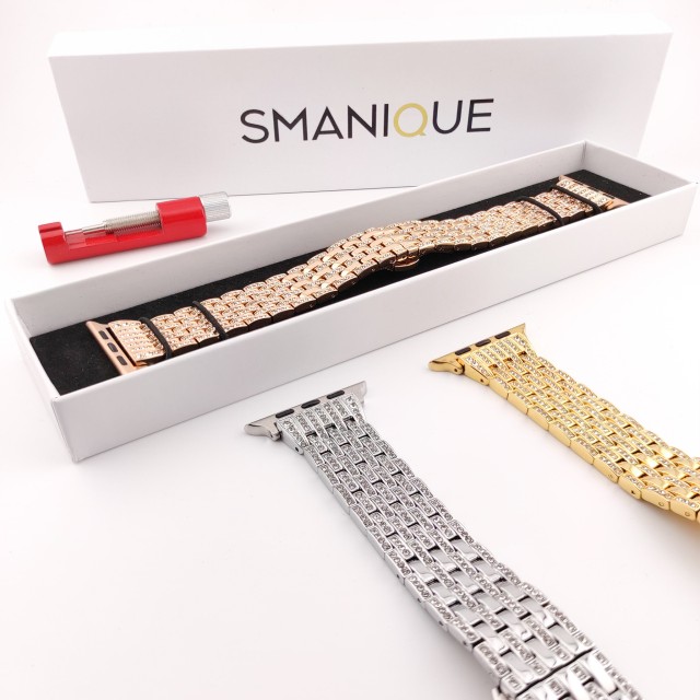 Cinturino Apple Watch Elegnate in Acciaio con Diamanti - Afrodite
