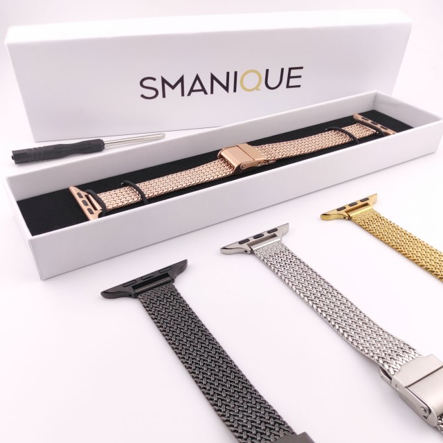 Apple Watch Bracelet Milanais Fin en Acier - Lyra