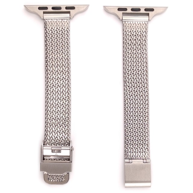 Cinturino Apple Watch a Maglia Milanese Sottile in Acciaio - Lyra