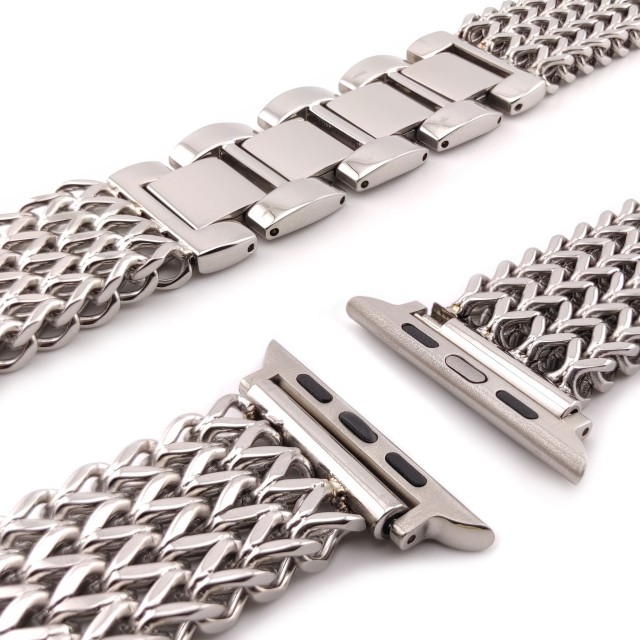 Apple Watch Pulsera de Doble Cadena en Acero Inoxidable - Vega